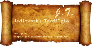 Jedlovszky Terézia névjegykártya