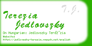 terezia jedlovszky business card